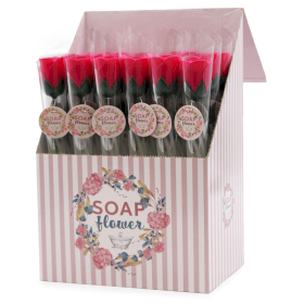 24x Fleur de Savon - Petite Rose - Rose