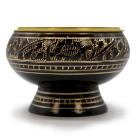 NKlaus Ø5,5cm encensoir en Filet Laiton doré encensoir pour Charbon de Bois  avec Gravure 39156 : : Cuisine et Maison
