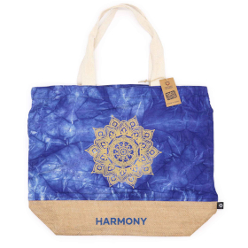 4x Sac Entièrement Naturel - Délavage Bleu - Mandala - Harmonie