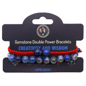 3x Bracelets Double Puissance avec Pierres Précieuses - Sodalite