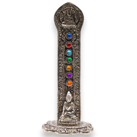 2x Porte-encens Bouddha Tour 7 Chakras 16x6x7cm