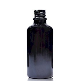 88x Bouteille Compte-gouttes en Verre Noir 50ml - Sans Bouchon