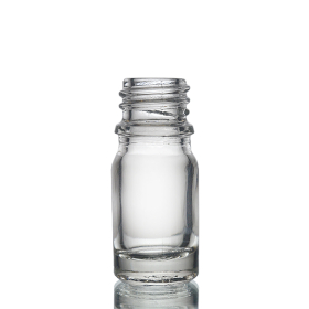 255x Bouteille Compte-gouttes en Verre Transparent de 5ml - Sans Bouchon