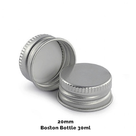 50x Bouchon pour Bouteille Boston Ambrée (pour 30ml & 60ml) - Aluminium 20mm