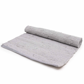 Grand Tapis Indien en Coton Tissé à la Main - 130x170cm - Gris