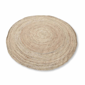 Très Grand Tapis Rond Doux en Jute 200cm