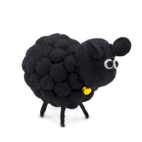 Petit Mouton en Feutrine - Noir