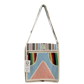 Sac Messager en Chanvre pour Ordinateur Portable - Triangle