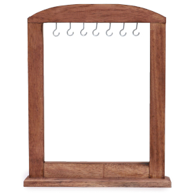 Présentoir Moyen pour Objets Suspendus - Bois Foncé (40x30cm)