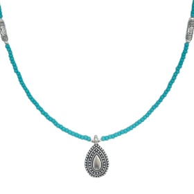 Collier de Pierres Précieuses Extra-Fines du Népal - Turquoise & Larme