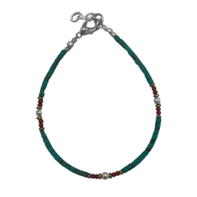 Bracelet de Pierres Précieuses Extra-Fines du Népal - Turquoises & Pierre