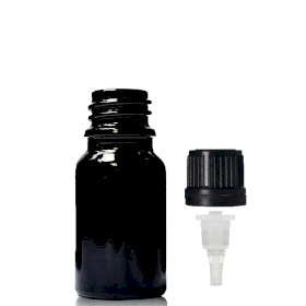 255x Bouteille Compte-gouttes en Verre Noir 5ml avec Bouchon Compte-gouttes