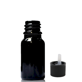 192x Bouteille Compte-gouttes en Verre Noir 10ml avec Bouchon Compte-gouttes de Sécurité Enfant