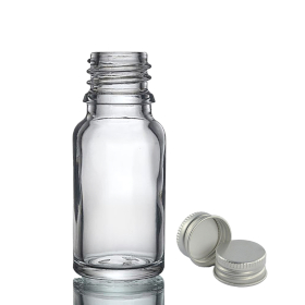 192x Bouteille Compte-gouttes en Verre Transparent de 10ml avec Bouchon en Aluminium