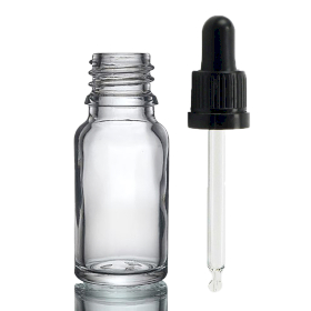 192x Bouteille Compte-gouttes en Verre Transparent de 10ml avec Pipette Inviolable Transparente