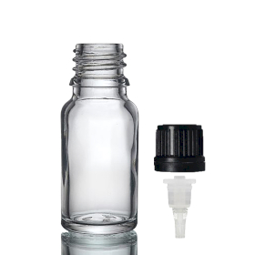 192x Bouteille Compte-gouttes en Verre Transparent de 10ml avec Bouchon Compte-gouttes