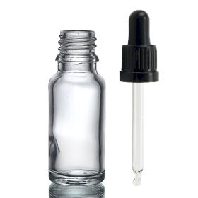 156x Bouteille Compte-gouttes en Verre Transparent de 15ml avec Pipette Inviolable Transparente