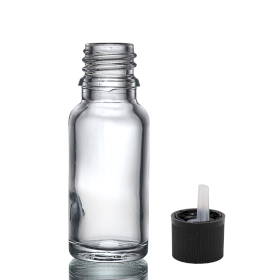 156x Bouteille Compte-gouttes en Verre Transparent de 15ml avec Bouchon Compte-gouttes de Sécurité Enfant