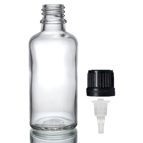 70x Bouteille Compte-gouttes en Verre Transparent de 100ml avec Bouchon Compte-gouttes