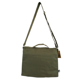 Sacoche pour Ordinateur Portable en Toile de Coton - Olive