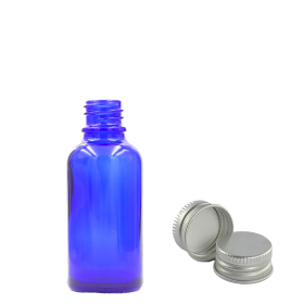 255x Bouteille Compte-gouttes en Verre Bleu de 5ml avec Bouchon en Aluminium