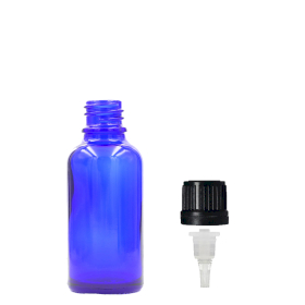 255x Bouteille Compte-gouttes en Verre Bleu de 5ml avec Bouchon Compte-gouttes