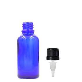 192x Bouteille Compte-gouttes en Verre Bleu de 10ml avec Bouchon Compte-gouttes