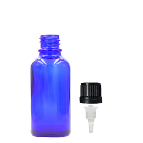 156x Bouteille Compte-gouttes en Verre Bleu de 15ml avec Bouchon Compte-gouttes