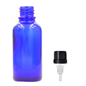 70x Bouteille Compte-gouttes en Verre Bleu de 100ml avec Bouchon Compte-gouttes