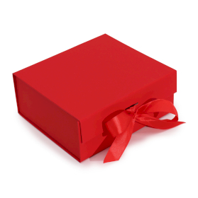 3x Coffret Cadeau en Kit - Carré Moyen (20x18,2x8cm) - Rouge