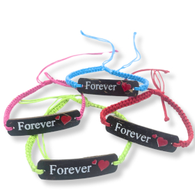 12x Bracelets d\'Amitié Faits Main - Imprimé Noix de Coco Friends (asst)