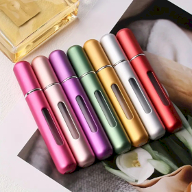 12x Vaporisateur de Parfum de Poche Rechargeable 8ml - Mat (couleurs assorties)