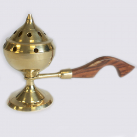 NKlaus Ø5,5cm encensoir en Filet Laiton doré encensoir pour Charbon de Bois  avec Gravure 39156 : : Cuisine et Maison