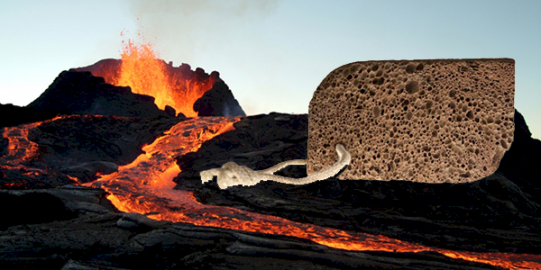 Pierre ponce en roche volcanique naturelle