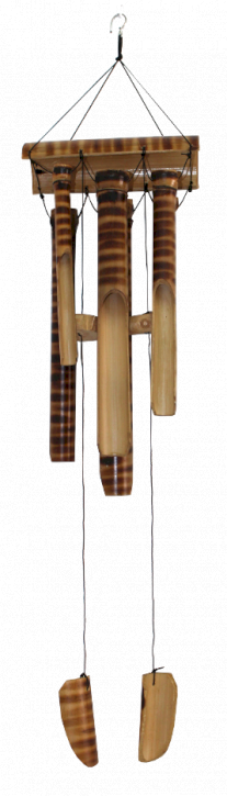 Carillon à Vent en Bambou - Carillon Bambou - 68 cm - Marron