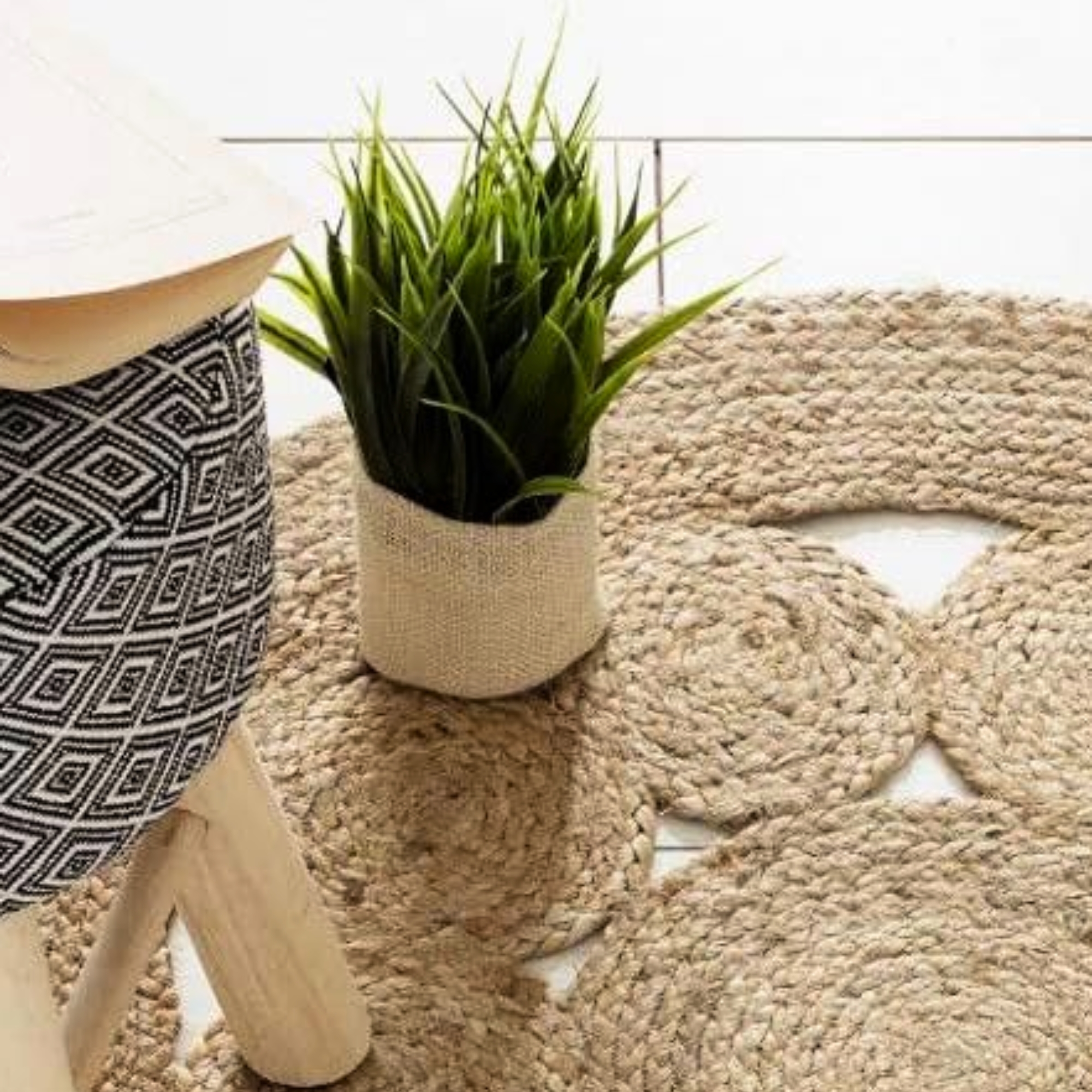 Tapis Ronds en Jute Recyclés - AWGifts-France grossiste